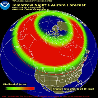 Auroral Viewline Forecast - Tomorrow